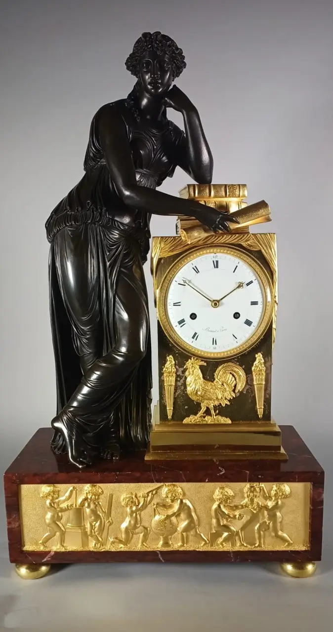Pendola Francese Barrand “l’allegoria dello studio e delle scienze”