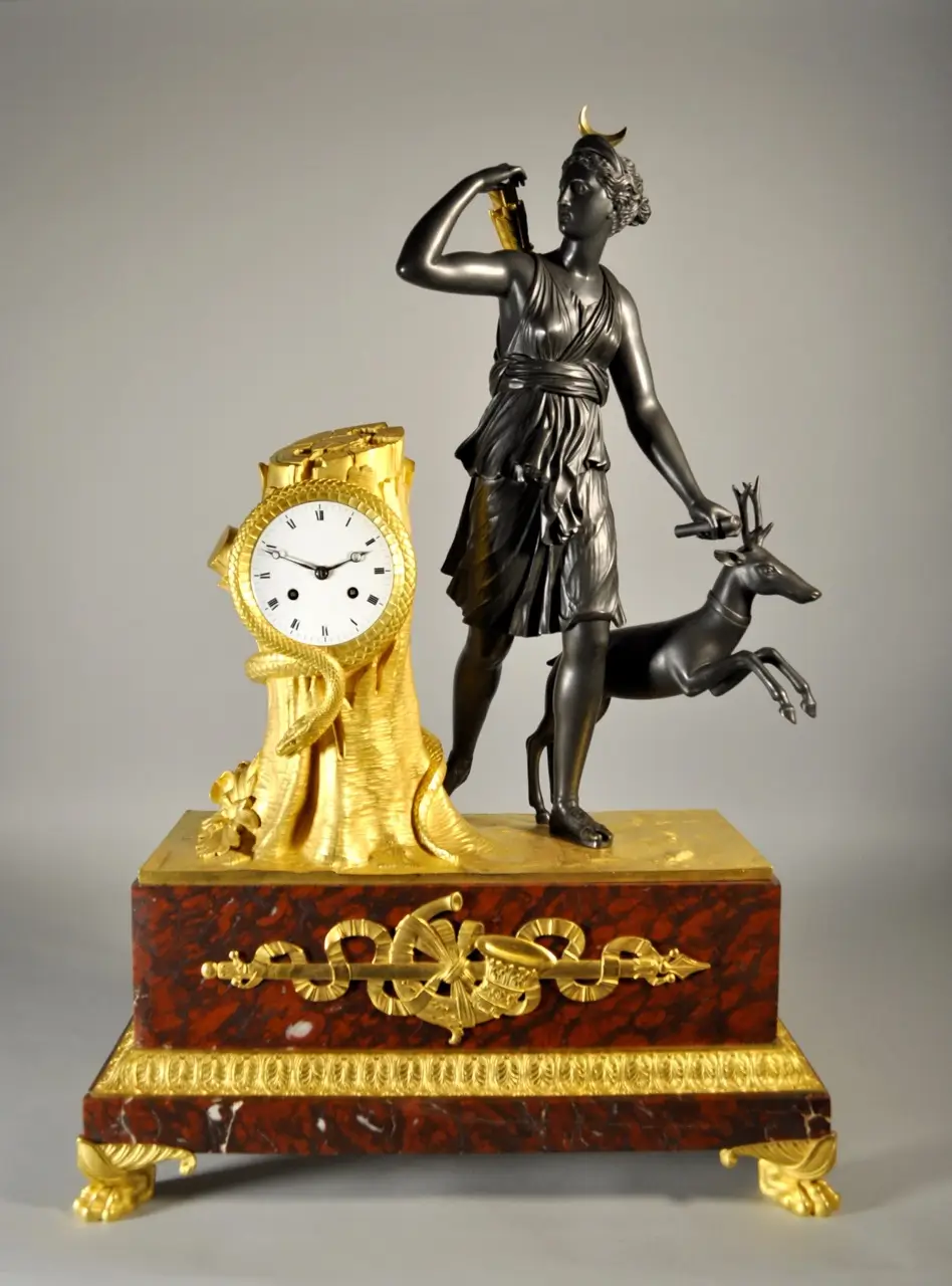 Pendola Francese “Diana e il cervo”