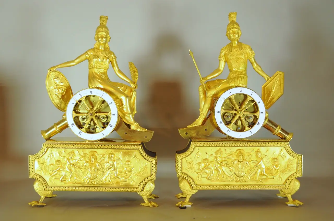 Coppia di pendole francesi “Marte e Bellona”